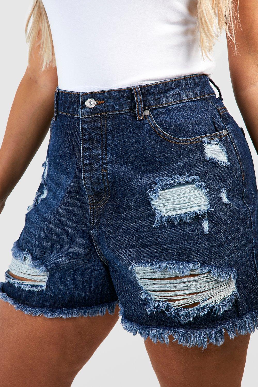 Denim shorts hot sale destroyed